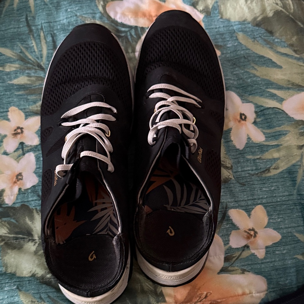 OluKai Black and White Men's Sneakers